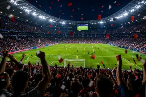 world cup live score Exciting night match at packed stadium